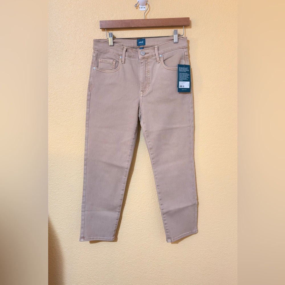 JAG Cassie Crop Jeans Mid Rise Women’s Size 6 Beige Humus Stretch NWT